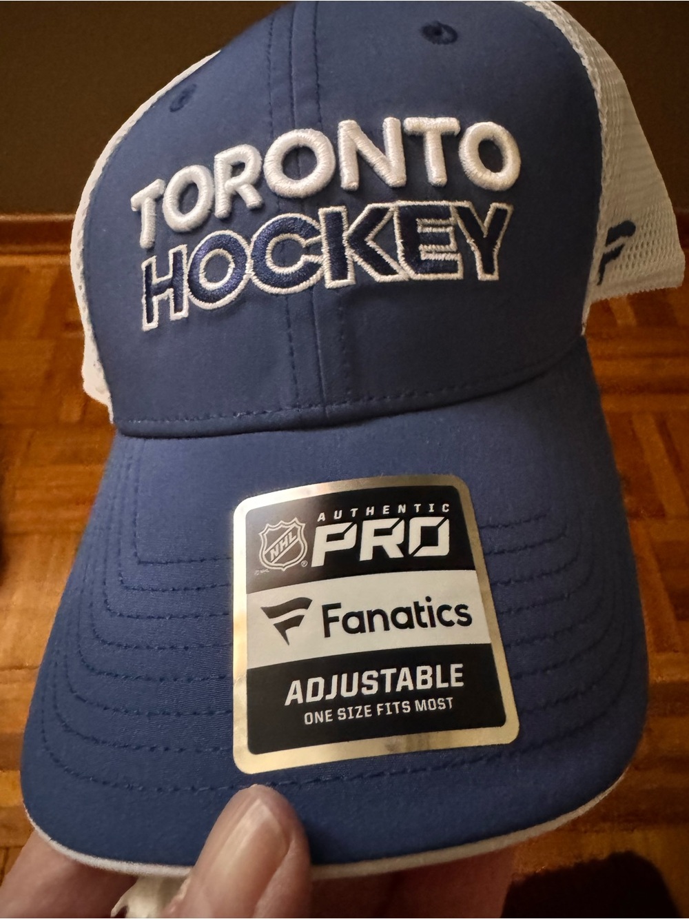 Fanatics Toronto Hockey Blue and White Mesh Trucker Hat